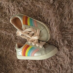 Girls Rainbow Cat & Jack toddler sneakers size 10, new, partial tags